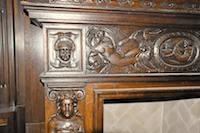 Lower Library Fireplace Detail 2